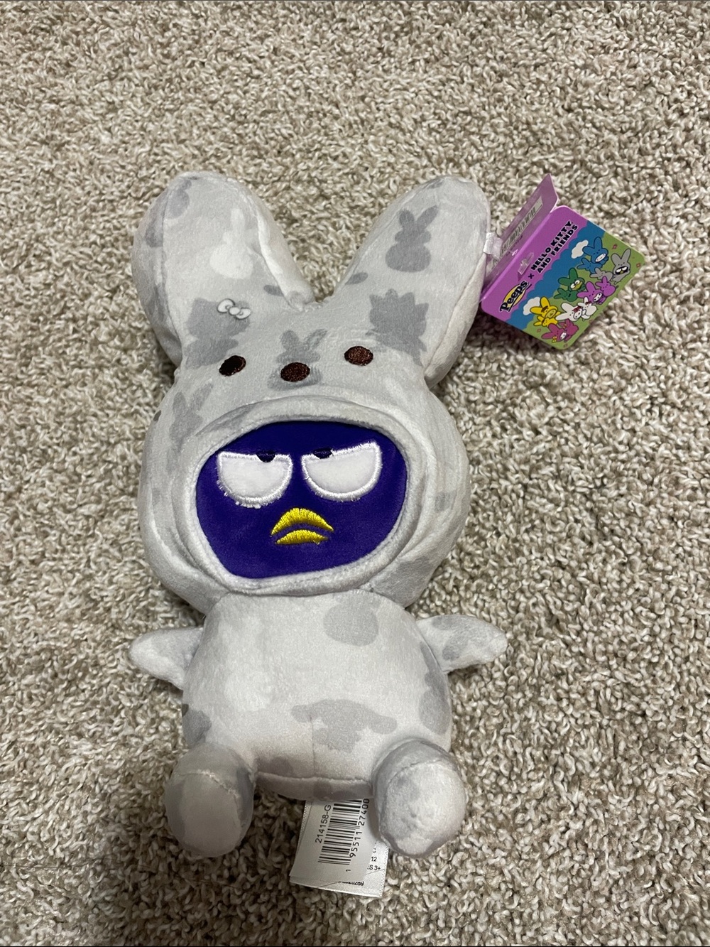 Peeps x Sanrio Badtz-Maru Bunny Plush - Gray